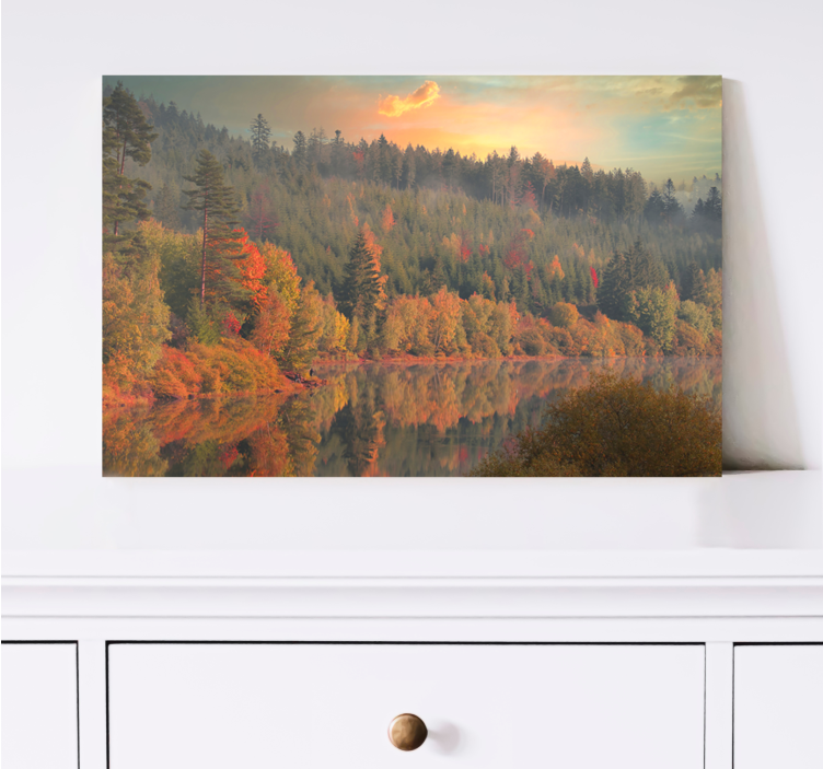 Landscape canvas autumn reflections - TenStickers