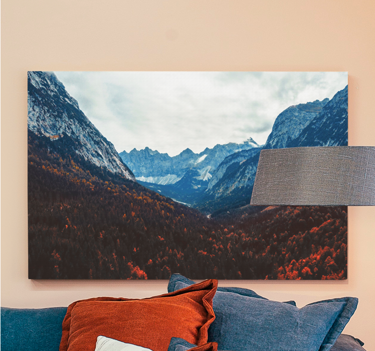 Landscape canvas mountain valley scene - TenStickers