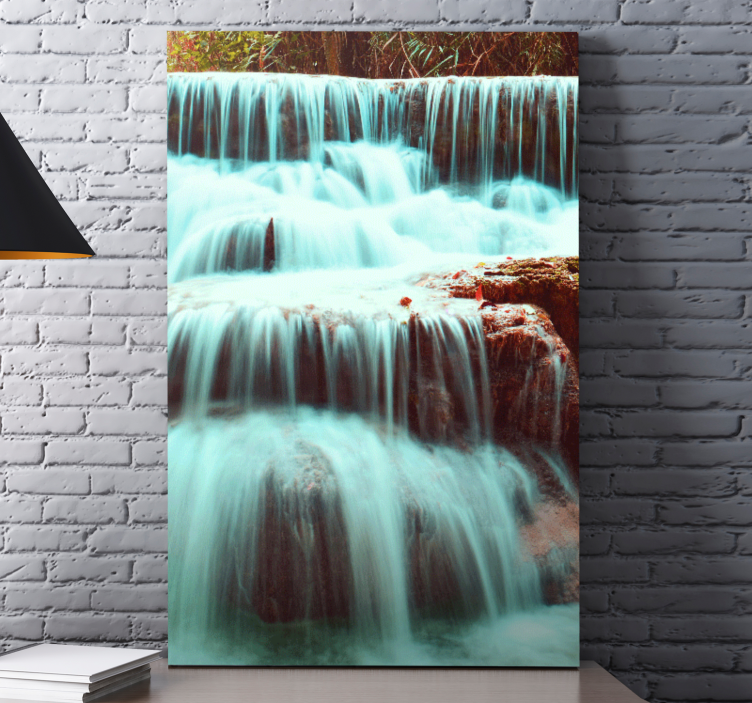 Landscape canvas of flowing waterfalls - TenStickers