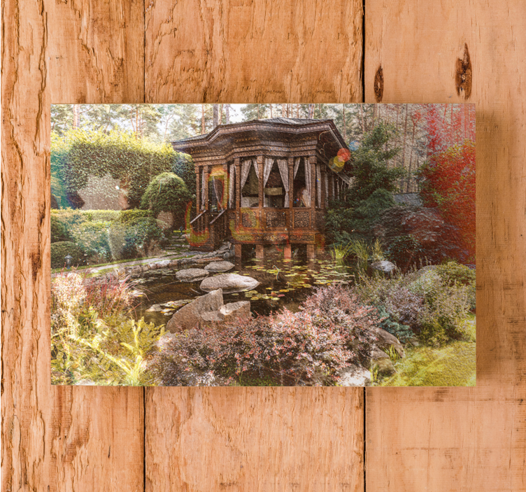 Landscape canvas serene garden getaway - TenStickers