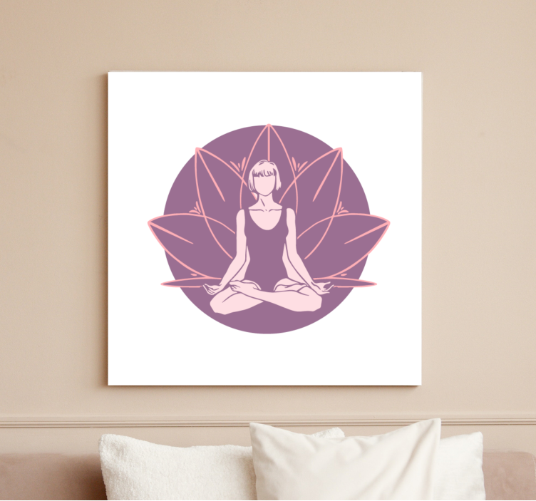 Lotus flower meditation art canvas art prints - TenStickers