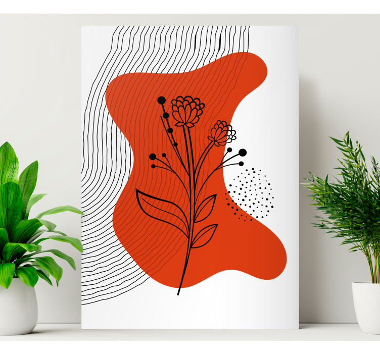 Minimalist art flowers canvas art prints - TenStickers