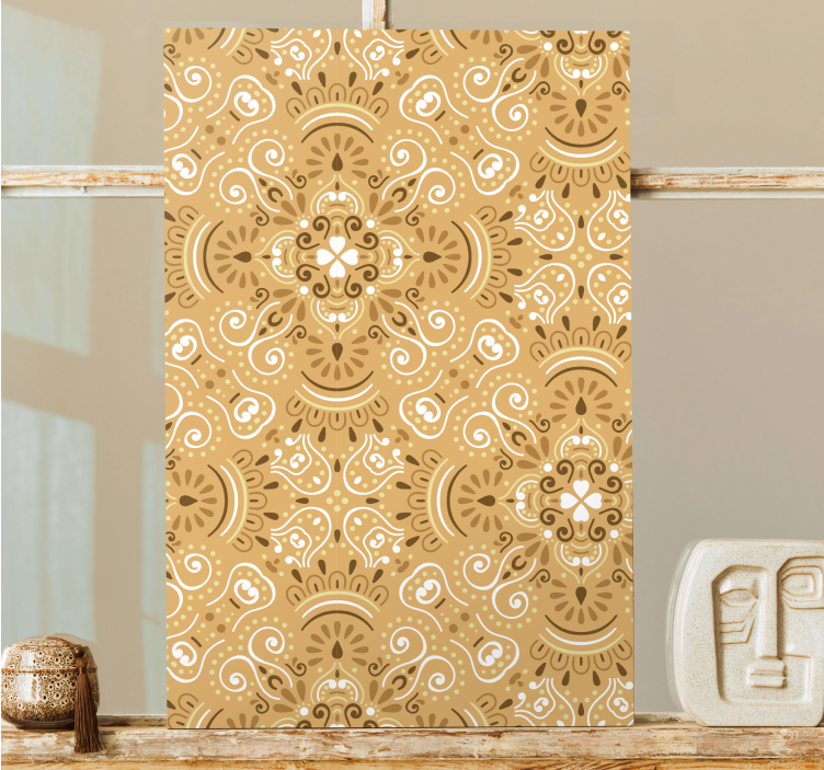 Ornamental canvas print with intricate natural design - TenStickers