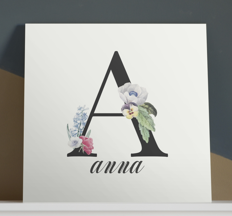 personalised letter Alphabet canvas prints - TenStickers