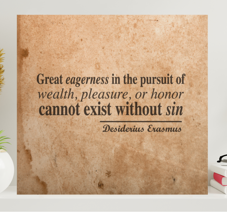 Quote canvas of ambition and prosperity - TenStickers