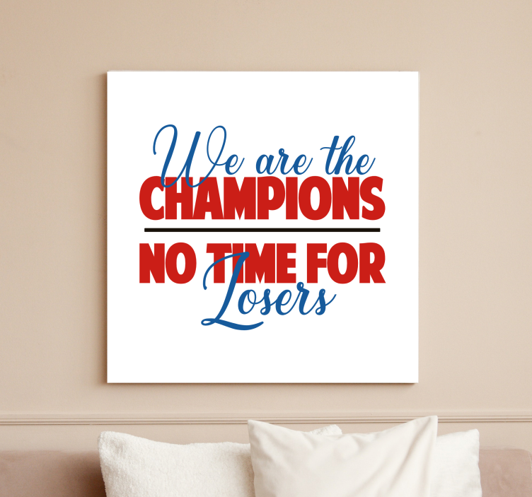 Quote canvas of champions uniting spirit - TenStickers