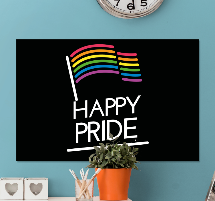 Quote canvas pride in every color - TenStickers