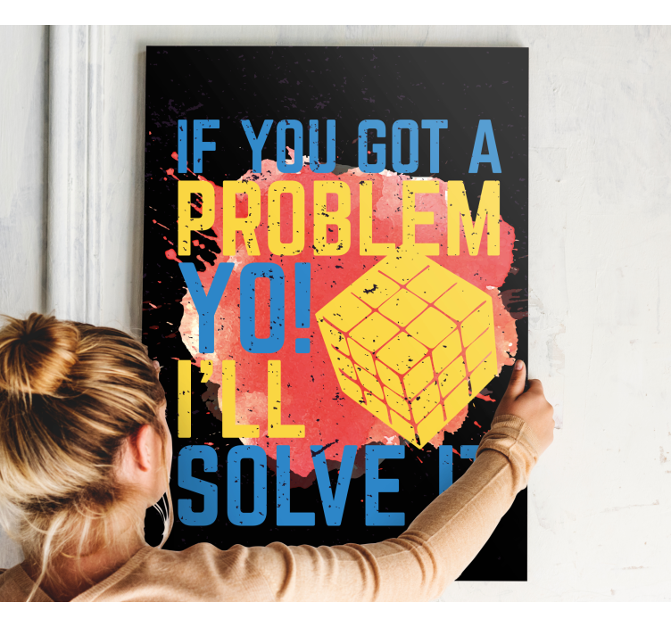 Quote canvas reflecting the rubik's cube wisdom - TenStickers