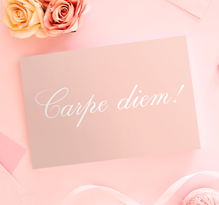 Quote canvas seize the day motivation - TenStickers