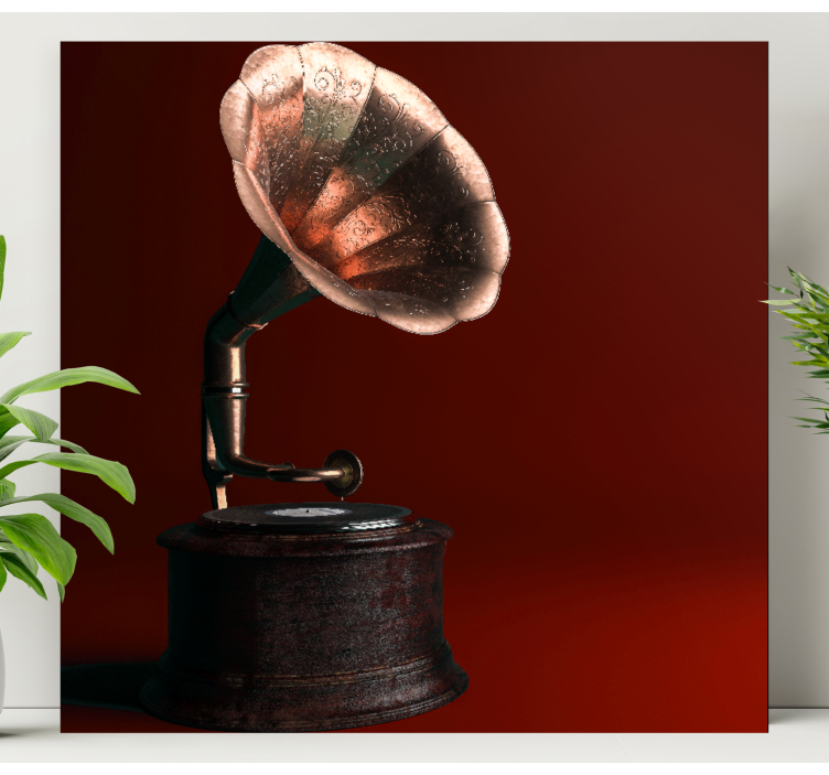 Retro canvas vintage gramophone - TenStickers