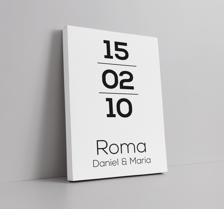 Roma date custom canvas print - TenStickers