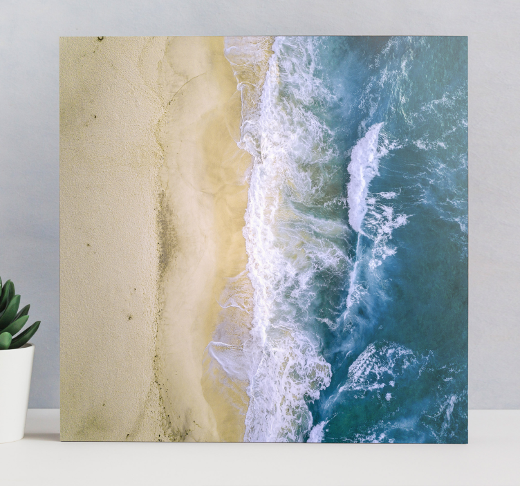 sea sand blue landscape canvas - TenStickers