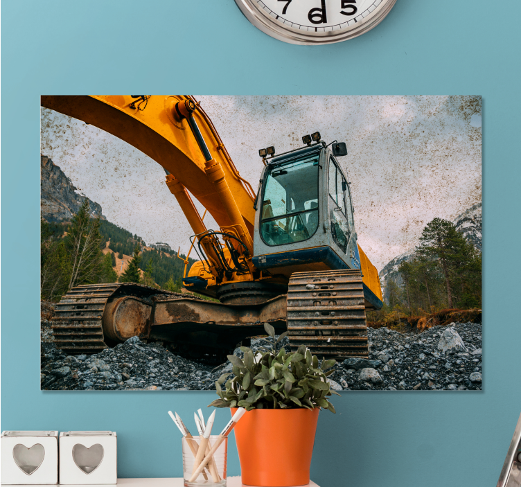 Sports canvas art construction machinery excellence - TenStickers