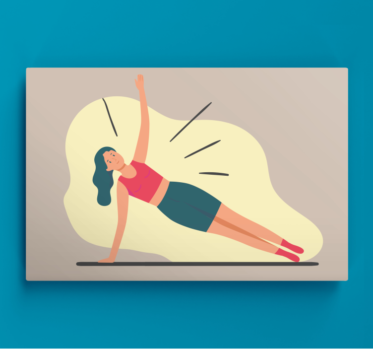 Sports canvas art fitness pose - TenStickers