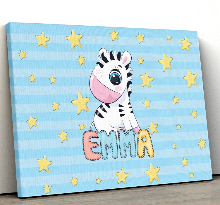 Stag canvas cute zebra sculpture - TenStickers