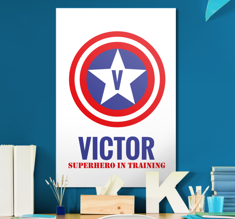 superhero in training personalised canvas - TenStickers