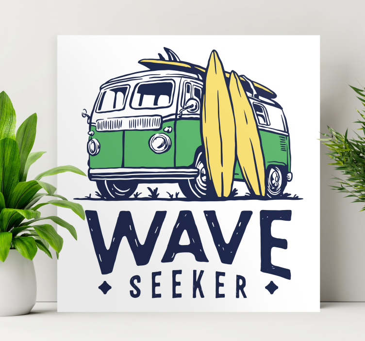 Surfer truck teen canvas prints - TenStickers