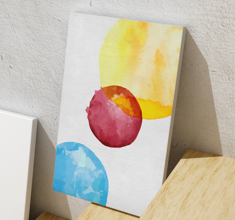 Three colorful circles  canvas art prints - TenStickers