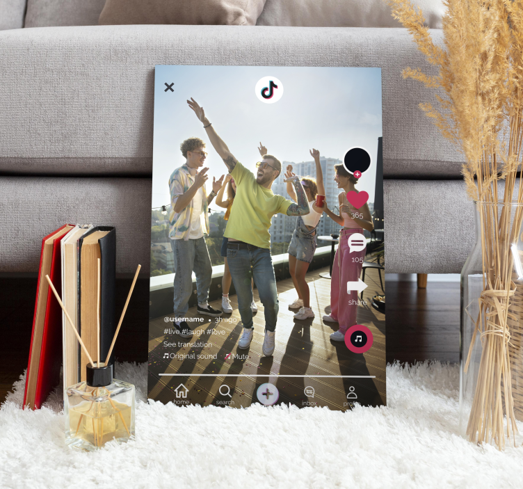 Tik Tok customized canvas print - TenStickers
