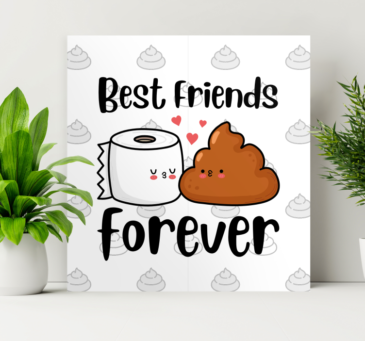 Toilet Funny quote design  canvas - TenStickers
