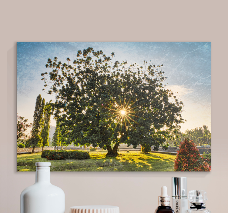 Tree canvas wall art majestic tree silhouette - TenStickers