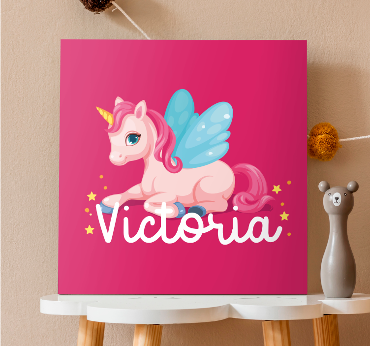 Unicorn pictures framed cute fantasy creature art - TenStickers