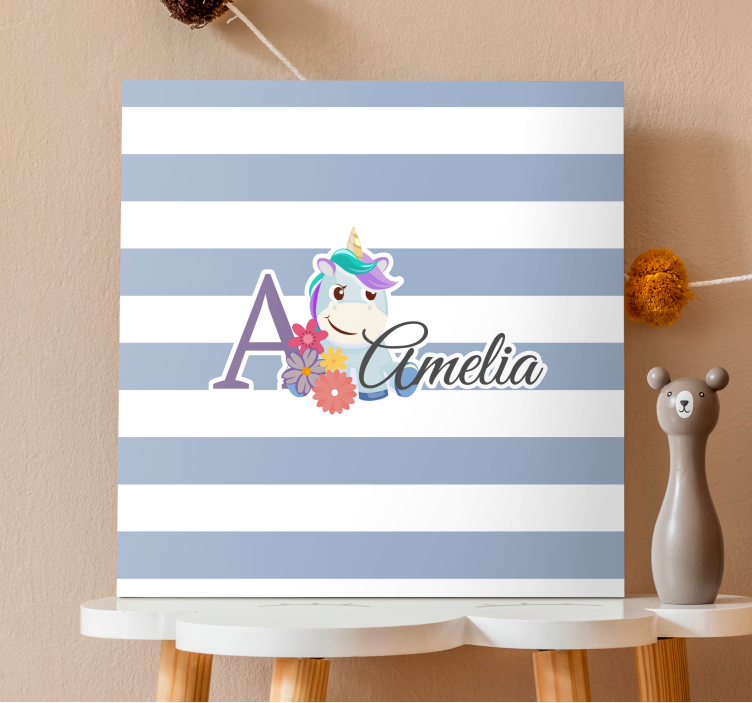 Unicorn pictures framed personalised unicorn art - TenStickers