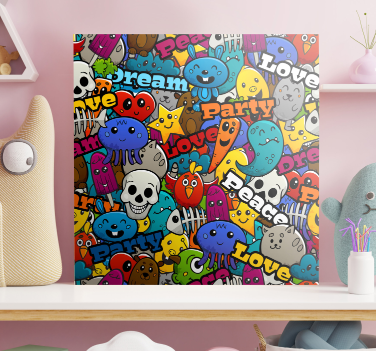 Urban Cartoon teen canvas prints - TenStickers