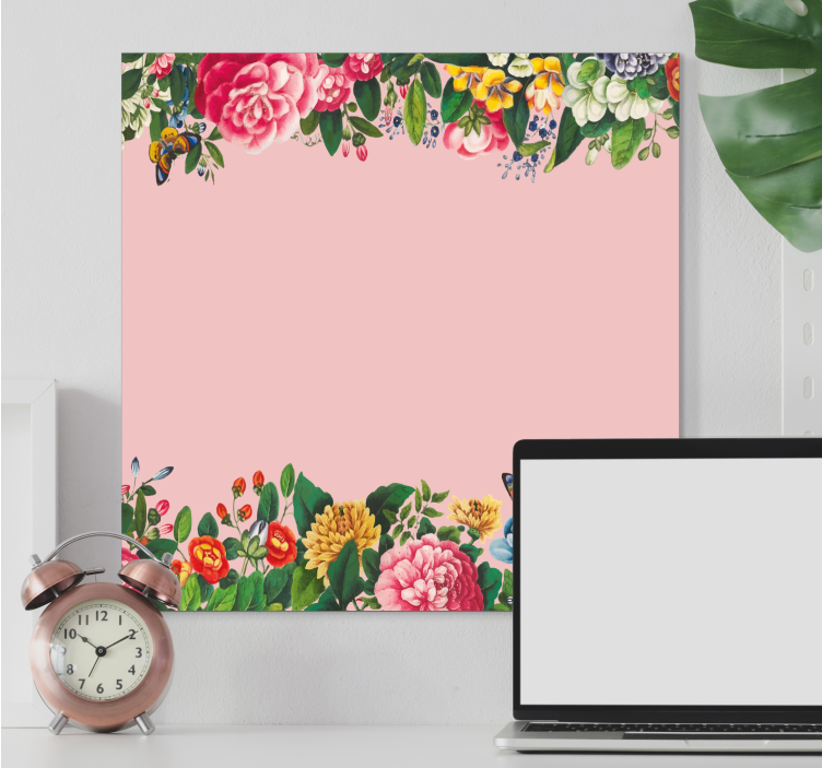 Vibrant Floral Border Flowers  canvas - TenStickers