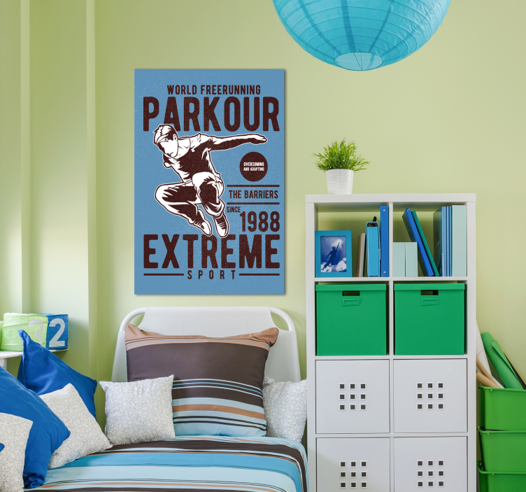 Vintage Parkour poster print - TenStickers