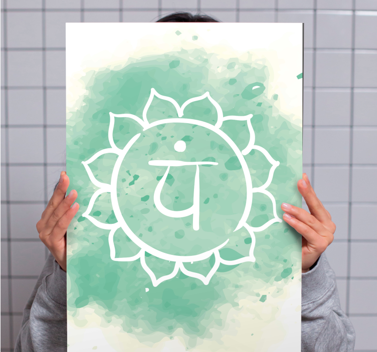 Zen canvas art meditation emblem - TenStickers