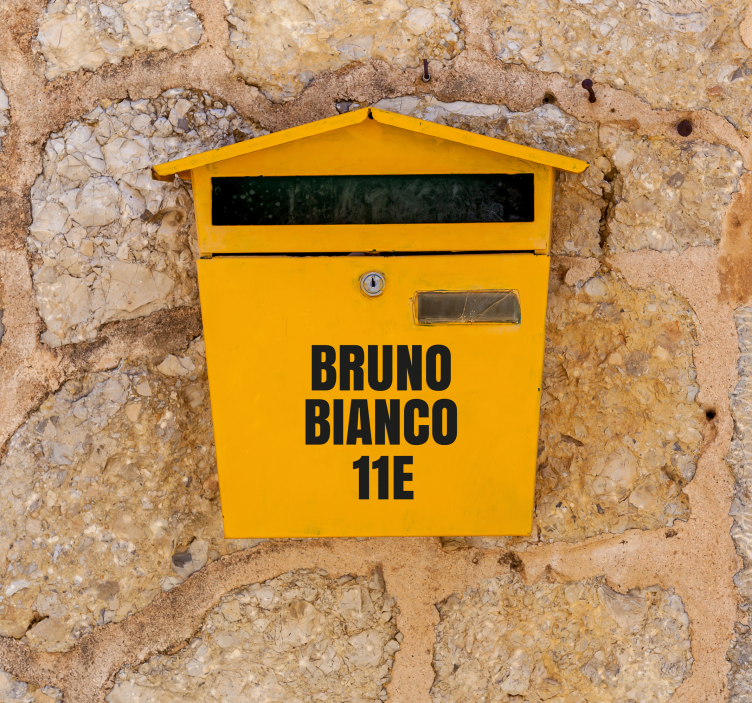 1 inch mailbox letters postbox sticker - TenStickers