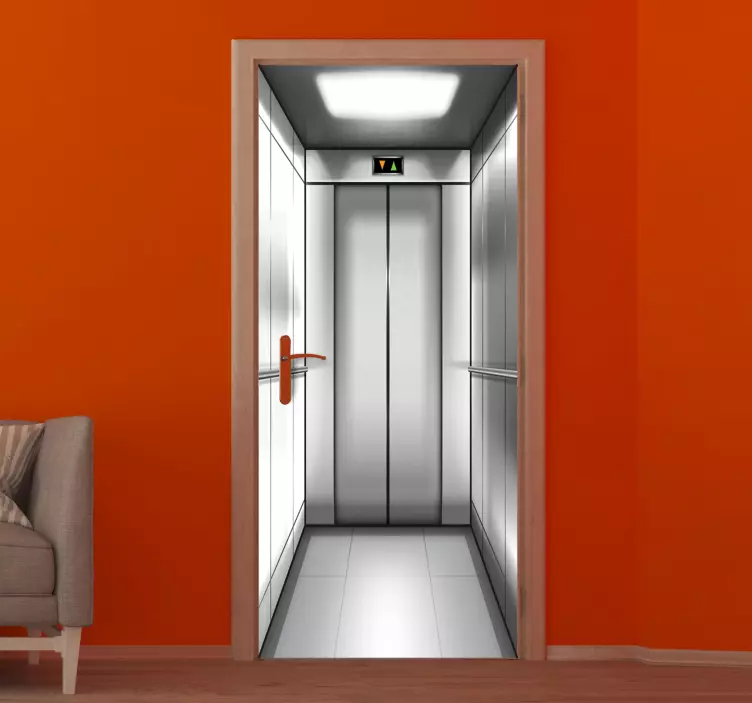 3D depth effect door sticker - TenStickers