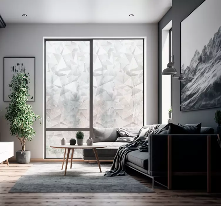 3D effect geometric  window sticker - TenStickers