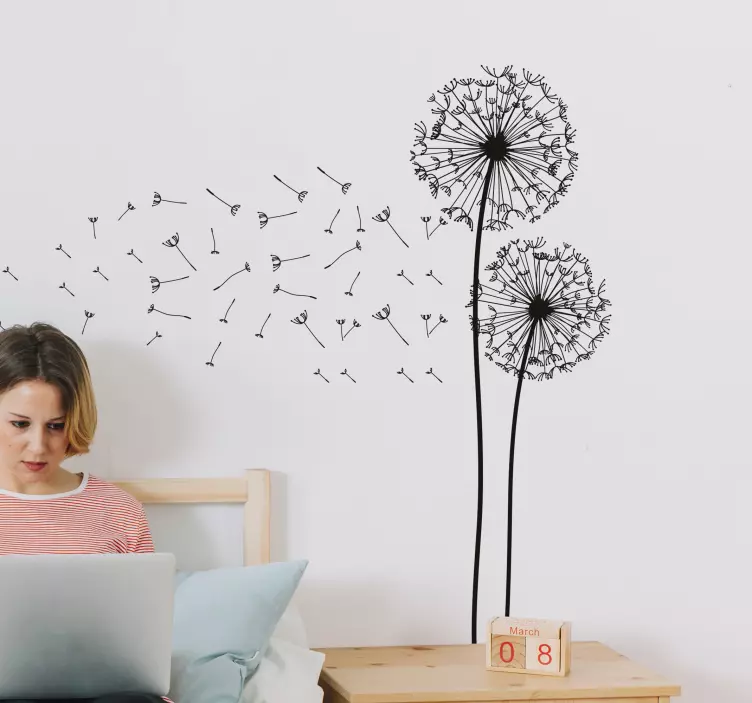 Two Dandelions Wall Art Decal - TenStickers