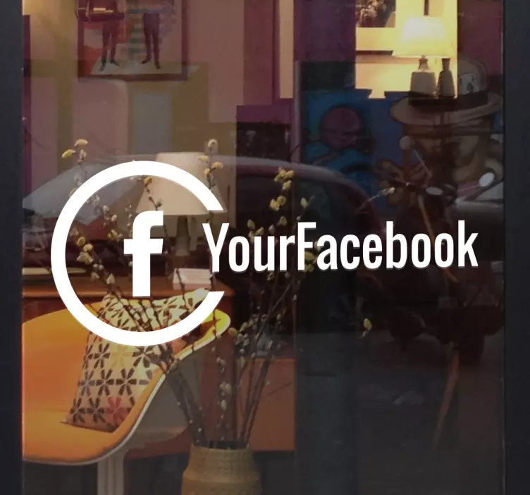 Facebook Window Sticker for Businesses - TenStickers