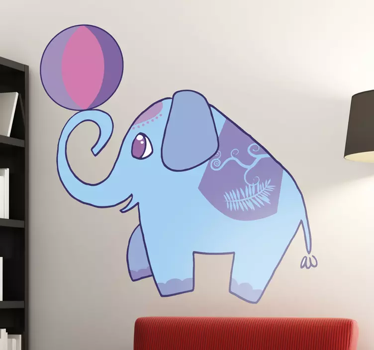 Kids Circus Elephant Wall Sticker - TenStickers