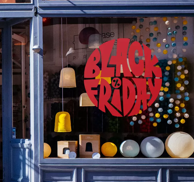 Black Friday circle sticker - TenStickers