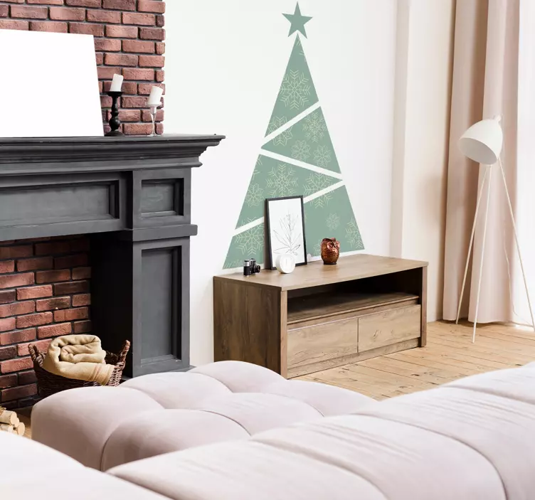 Geometrical Christmas tree sticker - TenStickers