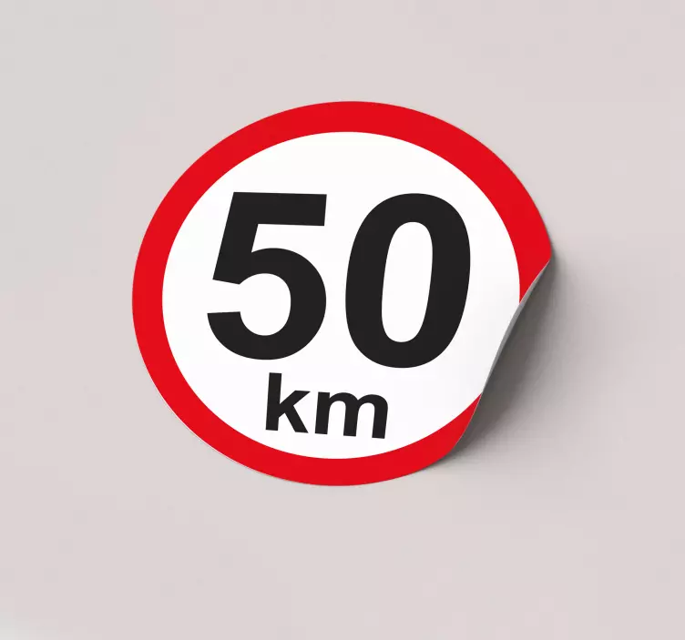 Customizable speed limit road sign stickers - TenStickers