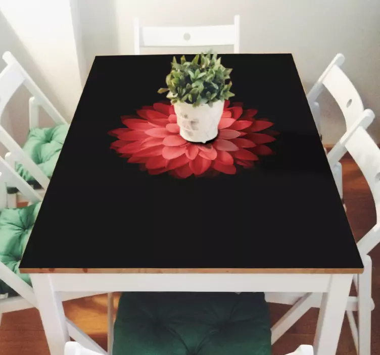 Red flower furniture sticker - TenStickers