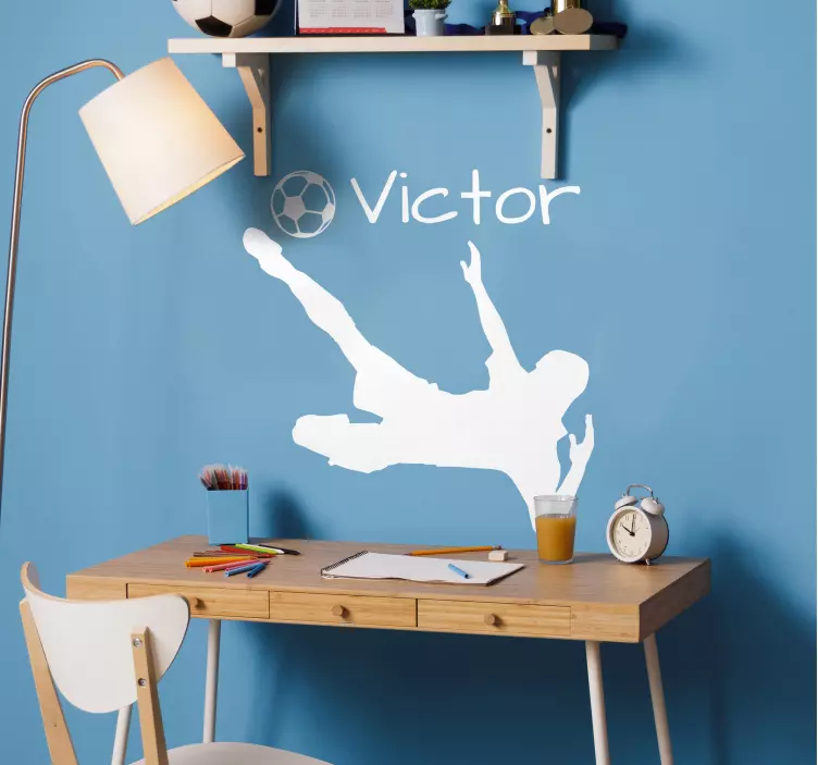 Customisable Football Player decorative vinyl - TenStickers