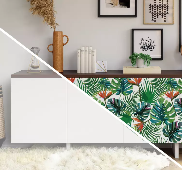 Tropical motifs furniture decal - TenStickers