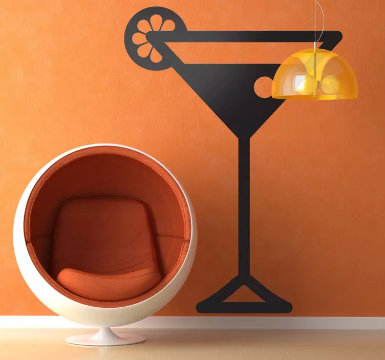 Cocktail Drink Wall Sticker - TenStickers