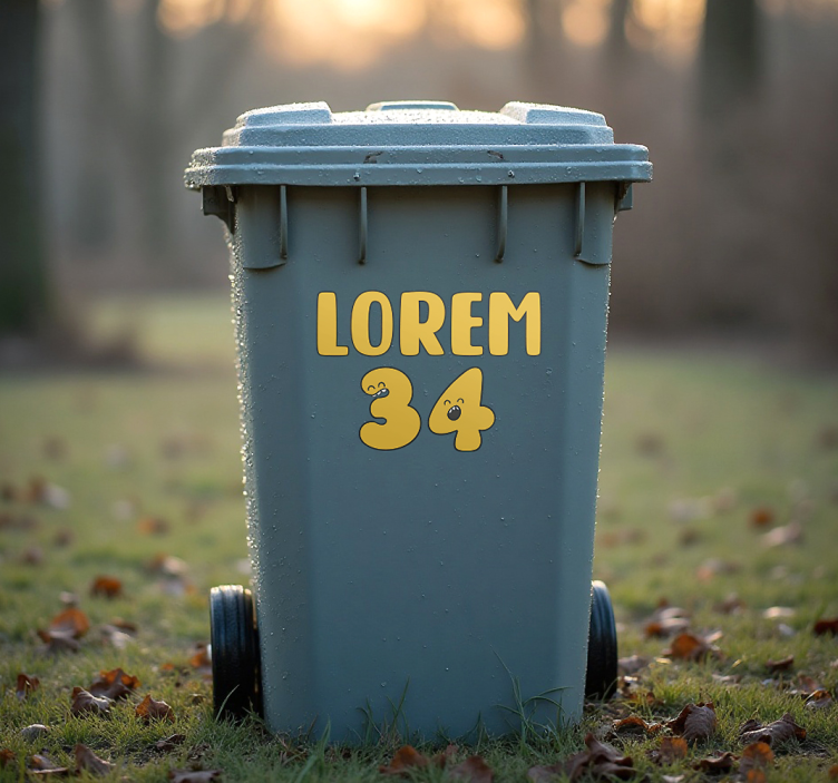 Happy cartoon numbers Container sticker - TenStickers