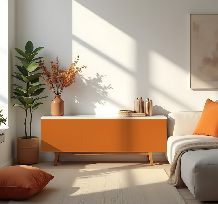 Matte Orange plain sticker - TenStickers