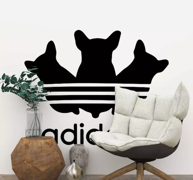 adidogs loving animals adidas style  sticker - TenStickers