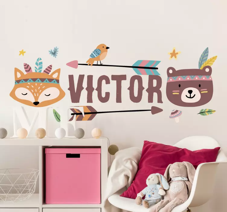 Adorable Creature Expressions wall stickers for kid - TenStickers
