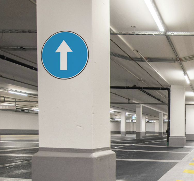 Ahead Only Road Sign Sticker - TenStickers