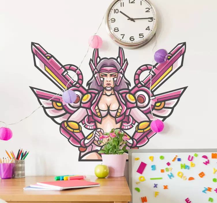 Angel cyber girl Teenage wall decals - TenStickers